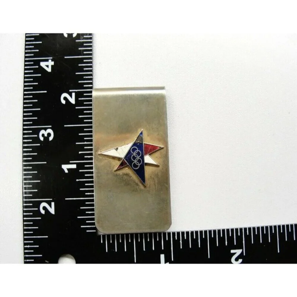 Money Clip Olympics Gold Tone Credit Card Cash ID Holder